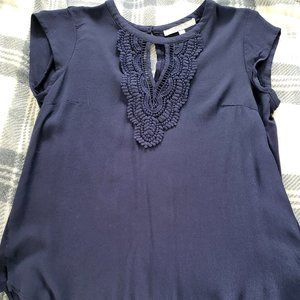 Womens dark blue spring top